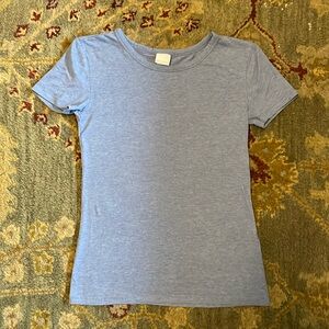 H&M basics blue space dye tee, XS